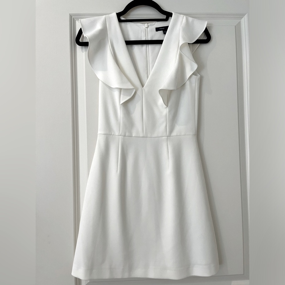 White French Connection ruffle dress
